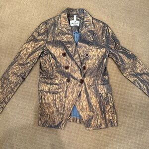 Mason Double-Breasted Patterned Blazer